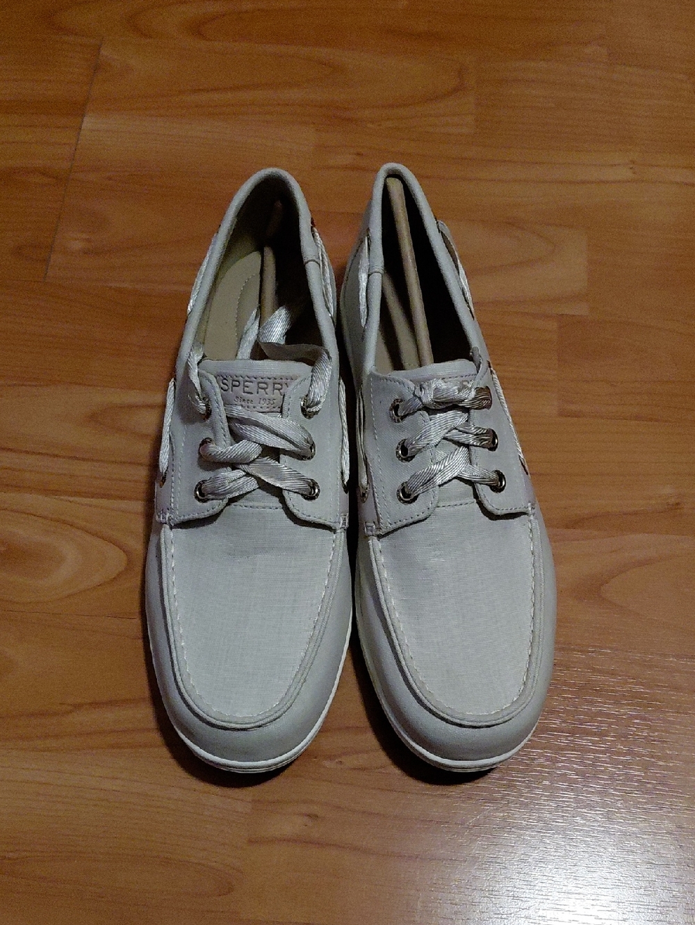 Sperry Women's Light Beige Canvas Boat Shoes
